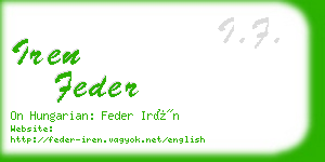 iren feder business card